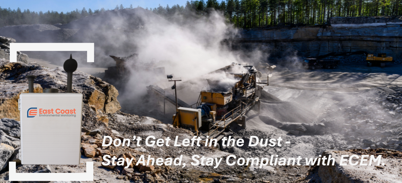 Noise, Dust and Vibration monitoring station at quarry 